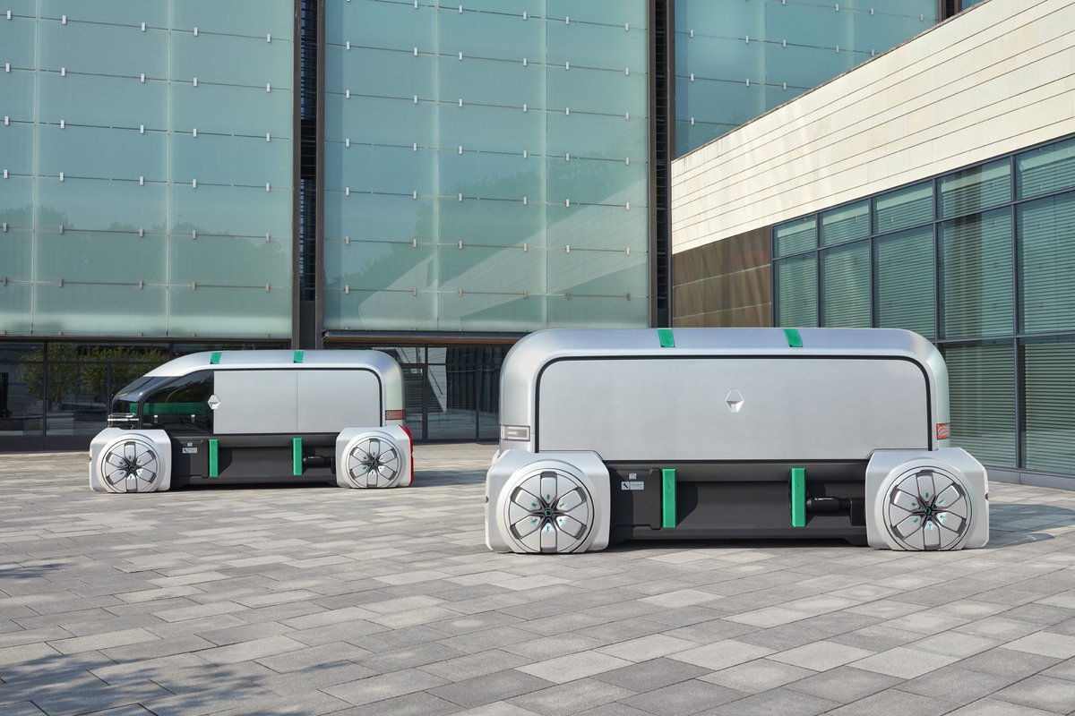 renaultgroup's tweet photo. #IAA18 | To sum up, #RenaultEZPRO explores our vision of what #LastMileDelivery could look like: 
an #electric, connected, #autonomous and modular #robovehicle, meant for a full range of needs.
Find out more ▶️https://t.co/qnJqFOHxyV
#INNOVATIONbyRenault https://t.co/iP0Ep5dOsX