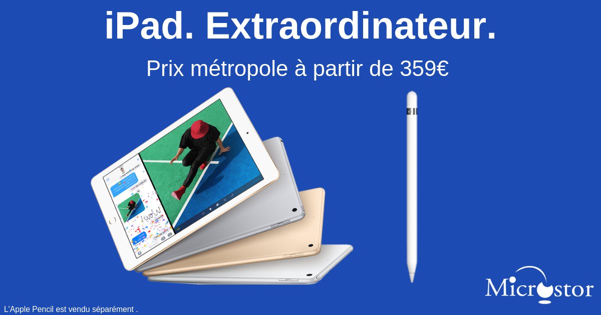 MICROSTOR's tweet photo. Le nouvel #iPad . 😍
Toute la puissance et les capacités d'un ordinateur. 
Toute la polyvalence, le portabilité et la simplicité d'un #iPad 
Disponible dans nos boutiques et sur notre site internet 🤩
#Apple #Microstor #RevendeurAgrée
L'apple Pencil est vendu séparément. https://t.co/avFhJ9acPc
