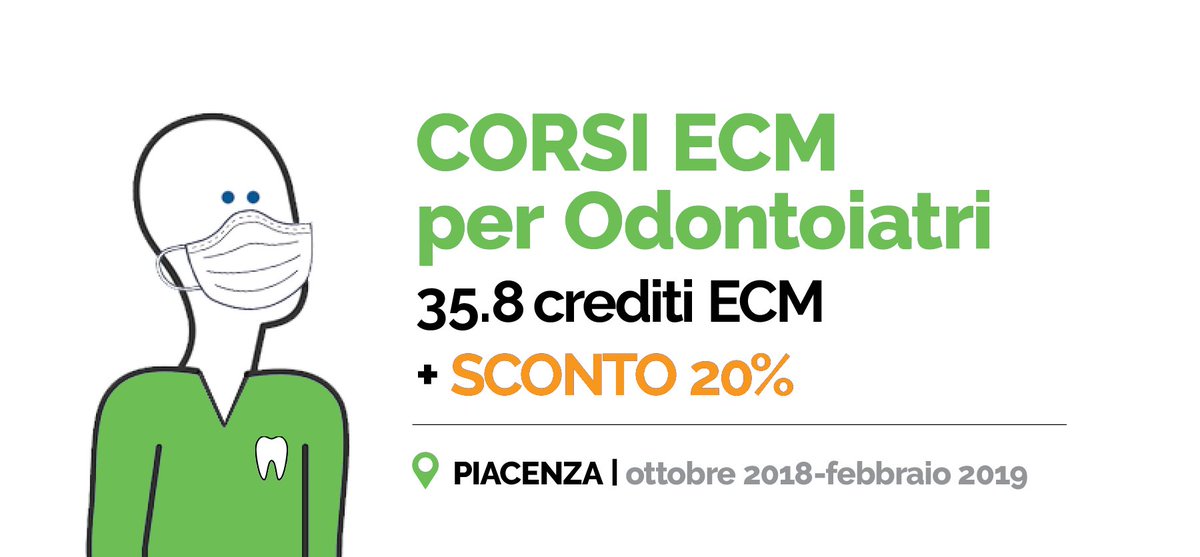 HTDConsultin's tweet photo. 👁️ FOCUS ON PIACENZA
💲 SCONTO 20% per iscrizioni al calendario completo!
📅 13 ottobre 2018
📅 10 novembre 2018
📅 8-9 febbraio 2019
Totale crediti #ECM per #Odontoiatri: 35,8
Per info 👉 https://t.co/aUEjf4hfIn https://t.co/ko8Mp56QtV