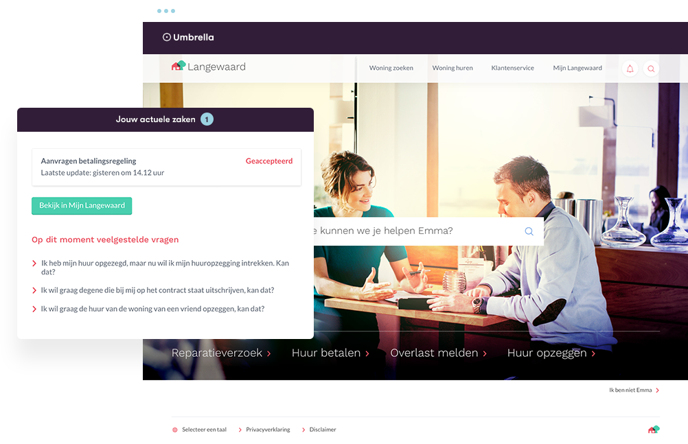 Exact een week geleden ging onze nieuwe website live! 🥰 Lees alles over klantcontact van nu! wijzijnumbrella.nl #Website #websitedesign #Live