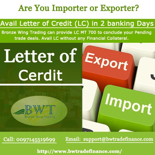 bwtradefinance's tweet photo. Are You a Importer OR Exporter?
Do you require Letter of credit LC for your trade deal?
Get LC in two banking days
To Get Free Quote, you can visit our website and submit your requirements at https://t.co/jT5u6h5ODl
#mt700 #letterofcredit #lc #mt700 #internationaltradefinance https://t.co/u5we6m0EvZ