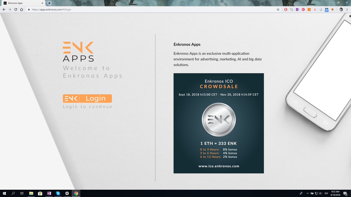 enkronos's tweet image. Hey, did you noticed that we have a brand new login page for Enkronos Apps?

Check it out:
apps.enkronos.com/#/login

#AR #AI #IoT #blockchain #ICO #TGE #ENKronos #tokens #TokenSale