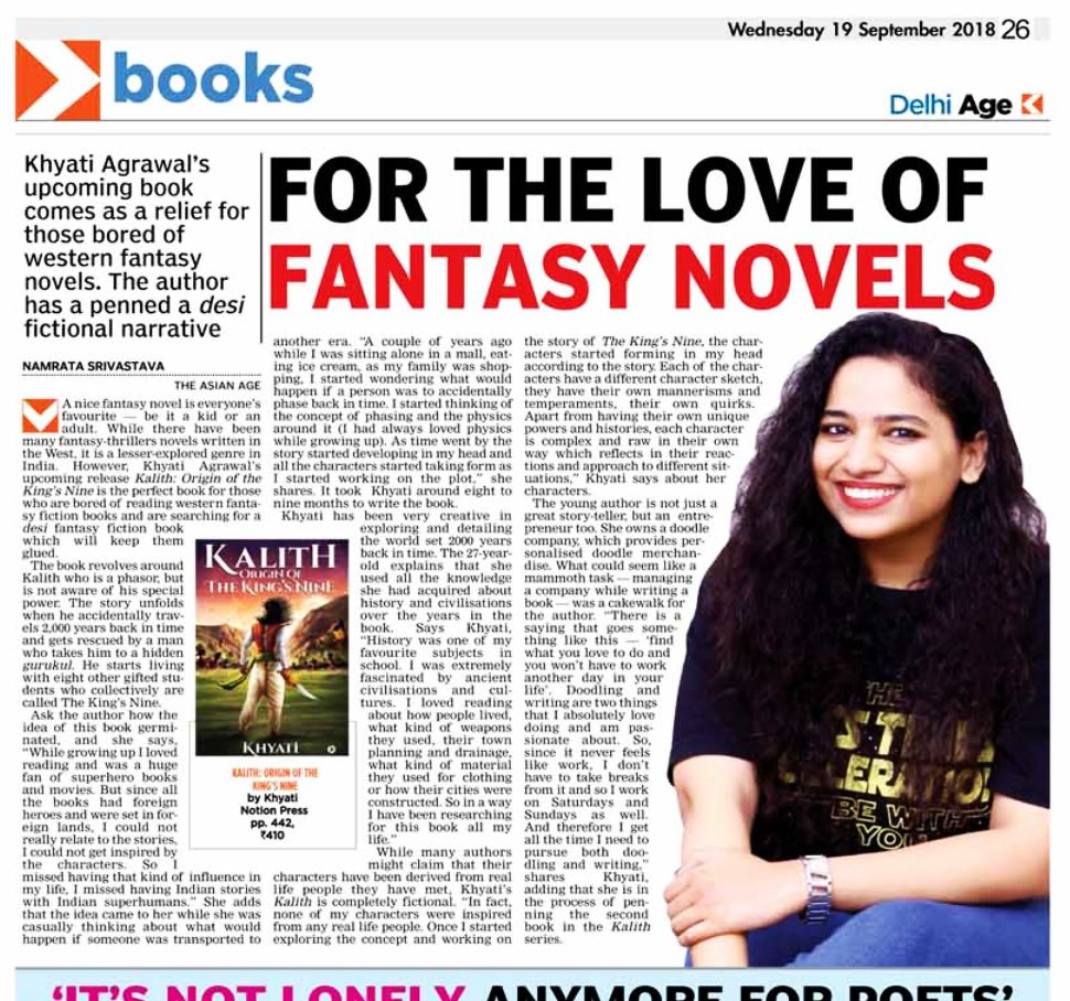 authorkhyati's tweet photo. Oh my God!
I just got featured in DECCAN Chronicle and The Asian Age! 

https://t.co/JmBmYKdxgZ

#DeccanChronicle #TheAsianAge #NewspaperArticle #Newspaper
#KalithOriginOfTheKingsNine #IndianAuthor #AuthorKhyati #Kalith #Fiction #IndianFiction #Mumbai #AuthorsOfInstagram https://t.co/CBPaND7JLq