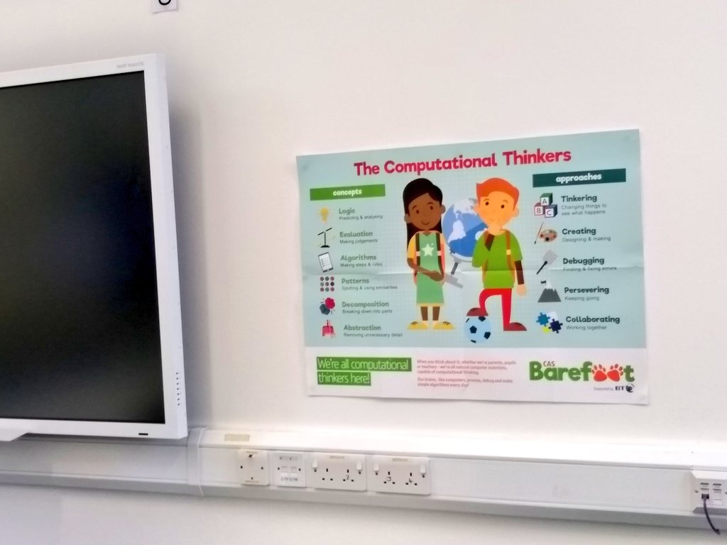 CAS_CheltPriHub's tweet photo. We've added some posters from @BarefootComp to our IT suite @UoGEducation Don't forget to sign up to our next hub meeting on Monday 1st October - FREE to attend. Details here https://t.co/B9Jq3fyjpN #caschat #primarycomputing https://t.co/9BtsUNK0QK