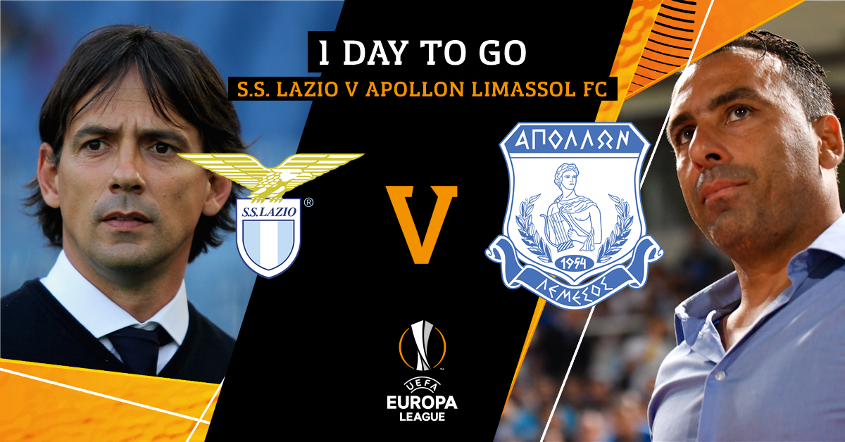 APOLLONOFFICIAL's tweet photo. One day to go for #Matchday with @OfficialSSLazio 💪😎

#apollonfc #europaleague #countdown #lazioapollon #uel @EuropaLeague https://t.co/9W36ZvOPq4