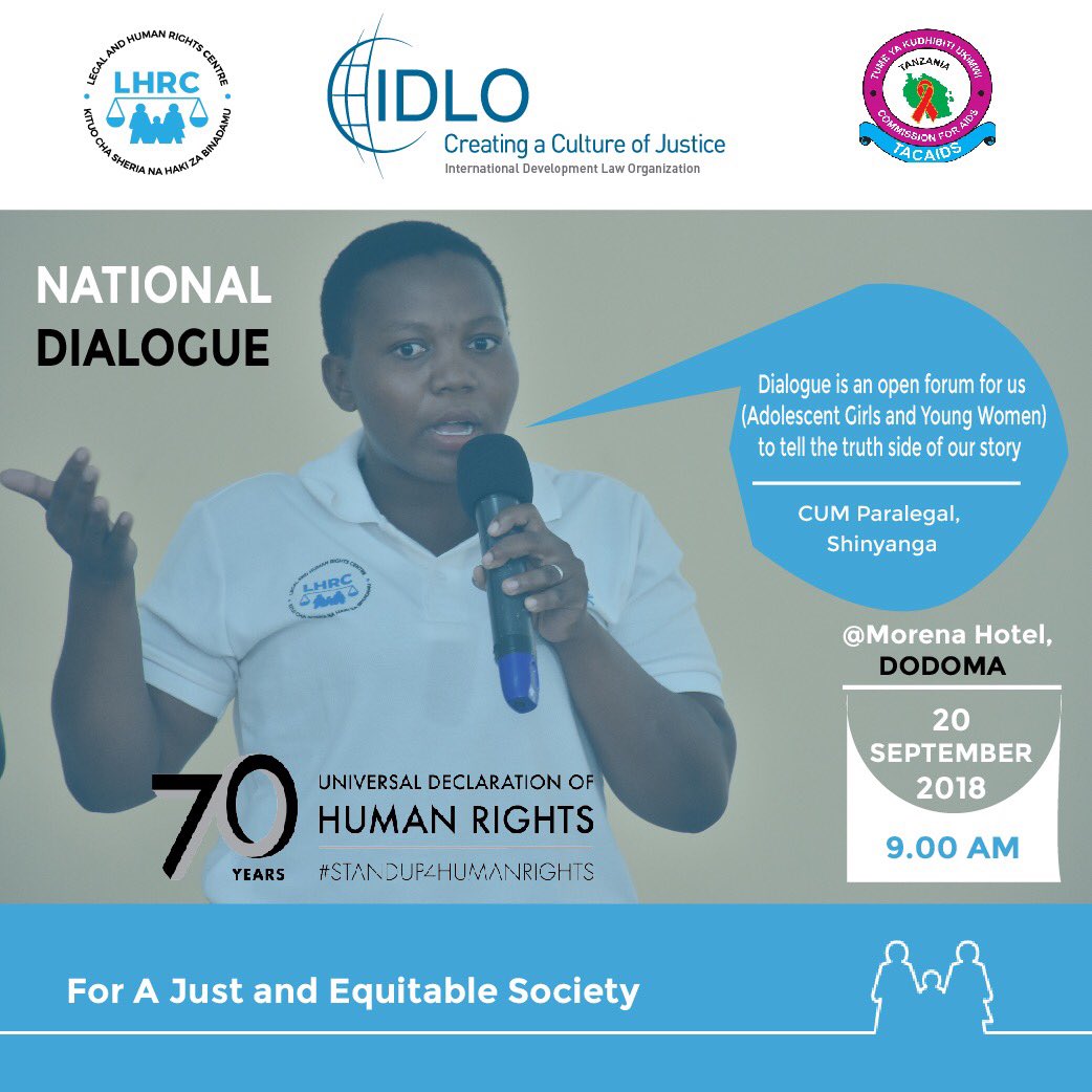 humanrightstz's tweet photo. Mjadala wa Kitaifa ni jukwaa huru kwa Wasichana na Wanawake Wadogo kuwasilisha changamoto zao kwa Serikali na Wadau kwa lengo la kupatiwa ufumbuzi. 
Jumuika nasi jijini Dodoma katika utetezi wa #HakiYaAfya kwa Wasichana na Wanawake Wadogo. https://t.co/xTaPHsaTd8