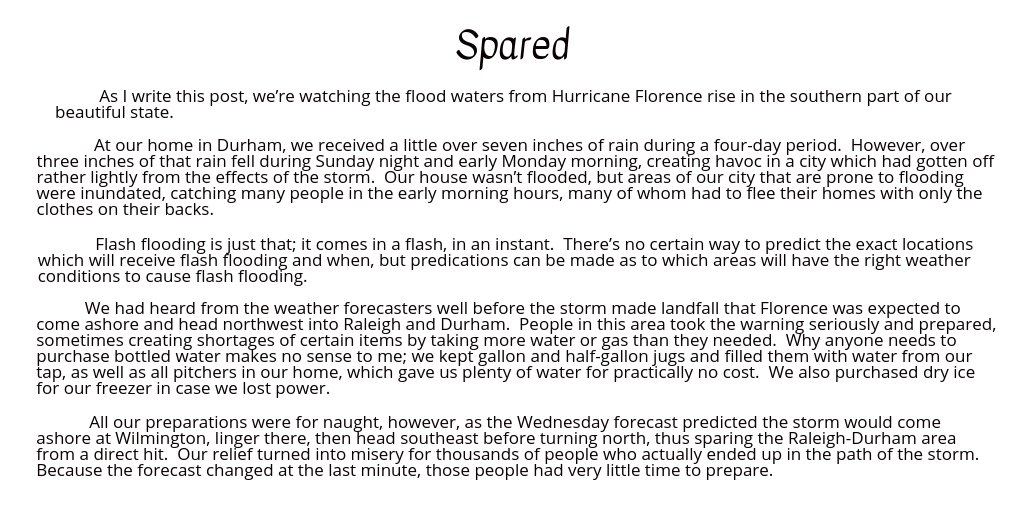 authorBStewart's tweet image. Coincidence is when God chooses to remain anonymous.

"Spared" - a short story by Barbara Stewart

#Spared
#Toplink