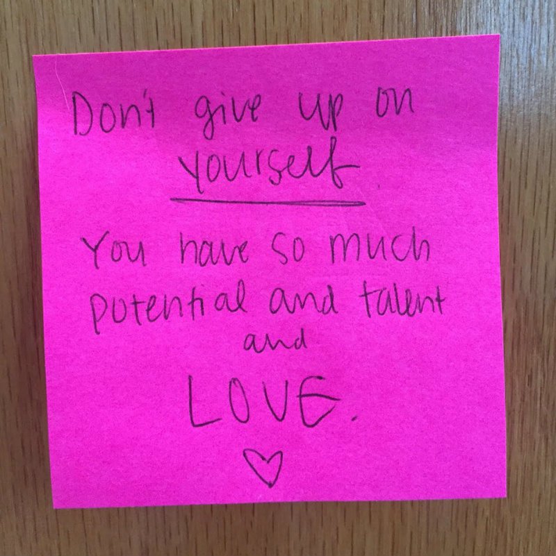 actionhappiness's tweet photo. Self-Care September - Day 19: Leave positive messages where you will see them regularly https://t.co/lho6eRWRxV https://t.co/fBDMEsDSj3