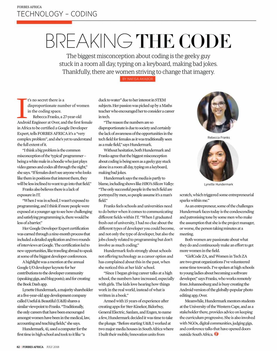 One of our RBWOYA Emerging Entrepreneur Category Finalist Lynette Hundermark had a great deal of interviews with various public forums, see to the links for her story brainstormmag.co.za…/14341-times-up-tackling-bi…
 and also stefanizimmermandrake.com…/amazing-women-i-kno…