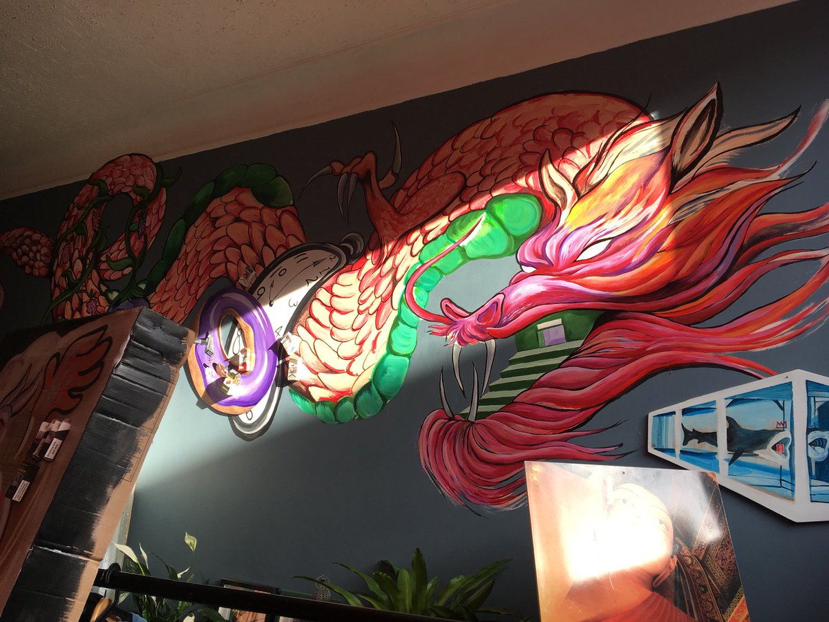 Some more artwork going on the walls <a href="/blueballbrewery/">Blueball Brewery</a>
