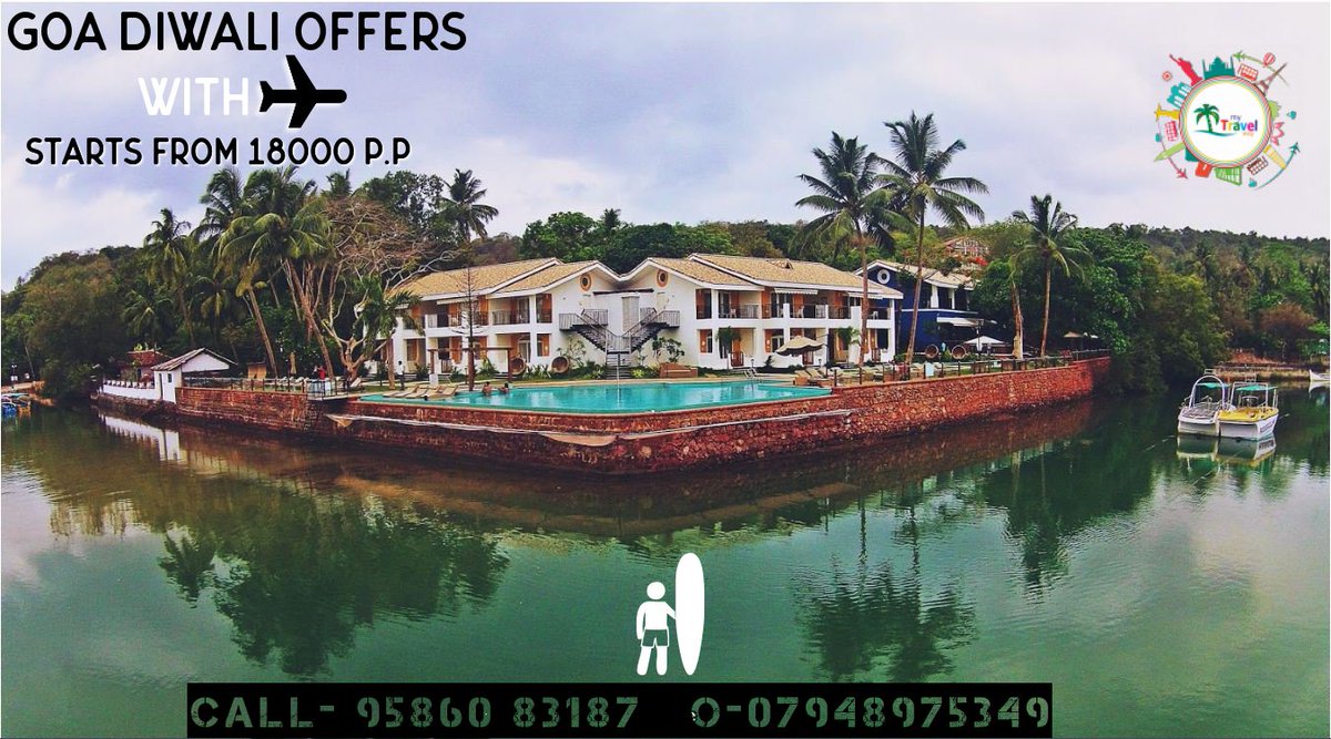 mytravelwayIN's tweet photo. This Diwali chill out with our with Flight package.
Confirm u r Seats Now !!!
My Travel Way - 9586083187 (O) 07948975349
#Goa #Chill #Beach #Diwali #Celebration #Agodafort #Bagabeach #Candolim #Dudhsagar #Thivim #Madgaon #Karmali #India #Culture #goaresort #Luxuryresort #Sweets https://t.co/KUGmYuFPKD