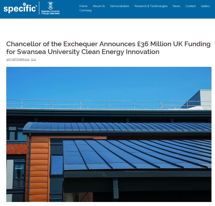 info_specific's tweet photo. *RT: BIG NEWS!*
NEW £36 MILLION UK GOV FUNDING TO DEVELOP CLEAN ENERGY INNOVATION AT @SwanseaUni @SUEngineering  

🔗 READ PRESS RELEASE HERE: https://t.co/IZSshHBEdi
 #ActiveBuildings #ActiveBuildingCentre

[Funded through the #IndustrialStrategy Challenge Fund and #UKRI ] https://t.co/h7VrZiFP30