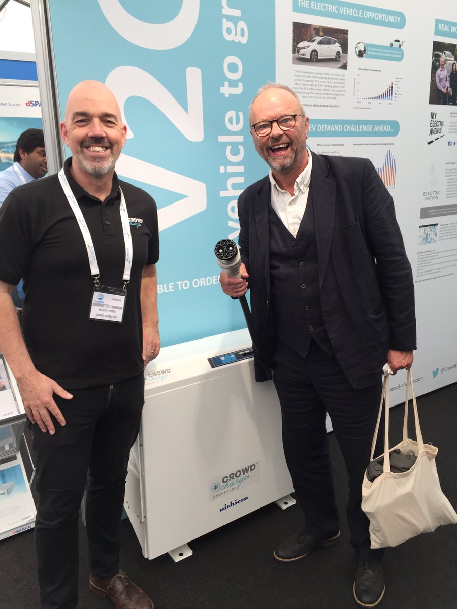 CrowdCharge's tweet photo. Highlight of the last 7 days: The Cenex Low Carbon Vehicle event, we got a free charge for our LEAF, went to some brilliant talks and bumped into @bobbyllew at our Crowd Charge stand π hello!
LCV Cenex 2018: https://t.co/pYozdww2QL
#bestbits #LowCarbon #V2G #CrowdCharge #GoTeam https://t.co/L4ysu6Mue1