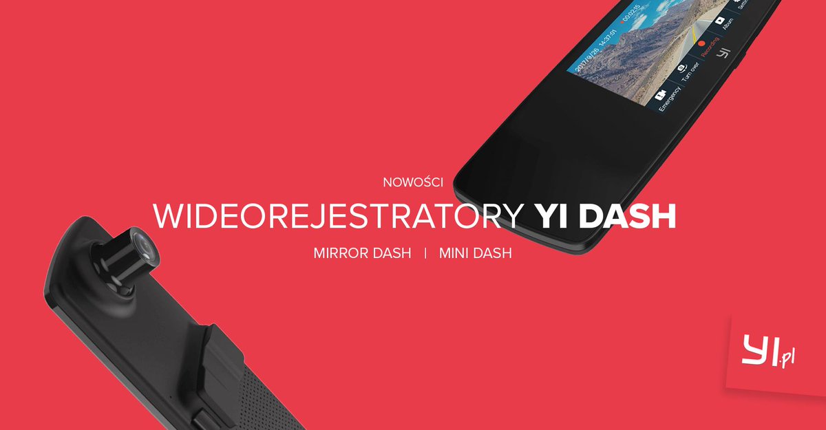 yi_polska's tweet photo. Do oferty wideorejestratorów dołączył właśnie YI Mirror Dash! 

✅Dwie kamery (przód + tył)
✅Automatyczna kamera cofania
✅Kąt widzenia 138°
✅Wyświetlacz 4,3″
✅Nagrywanie FullHD w 30 kl/s

Więcej - https://t.co/6tYjNSwrrC https://t.co/2AHXPKx5VV