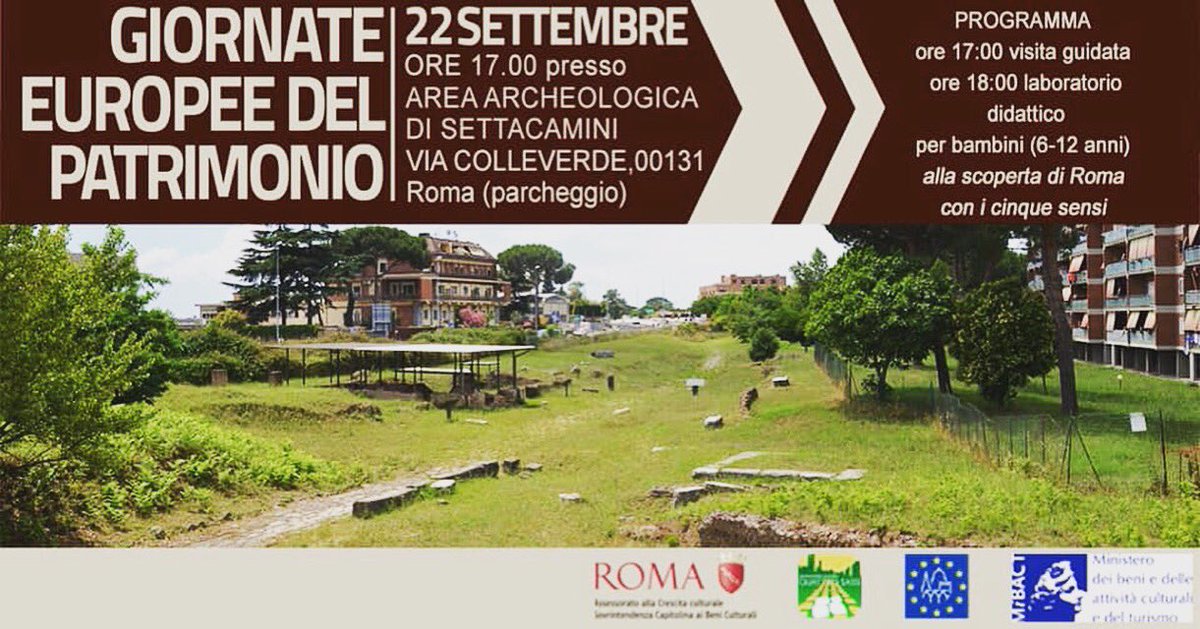 Una giornata presso l’Area di Settecamini per le #GEP2018: 

📯 PROGRAMMA
📌 ore 17.00 - 18.00 visita guidata al sito archeologico.
📌 ore 18.00 - 18.30 laboratorio didattico per bambini da 6 a 12 anni “Alla scoperta di Roma con i cinque sensi”.

📩Info: info@quattrosassi.com