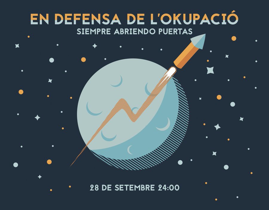 Aquest divendres farem memòria del nostre company el Vaso llençant coets des de tots espais que va ajudara a okupar i des de tots els espais que defensem l' #okupació com a eina de lluita!

#SiempreAbriendoPuertas
#SempreObrintPortes
#OkuparHastaMorir