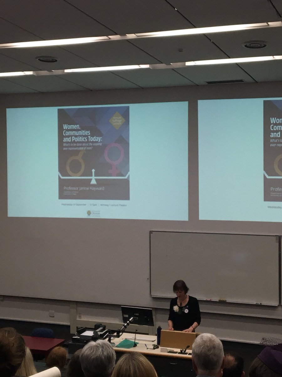 RhiannonDew's tweet photo. Celebrating women’s suffrage. 125 years on in NZ. Great lecture by Professor Janine Hayward @otago providing great discussion about the women in history and the work that still needs to be done to achieve equality. https://t.co/IBNeAUTF5t