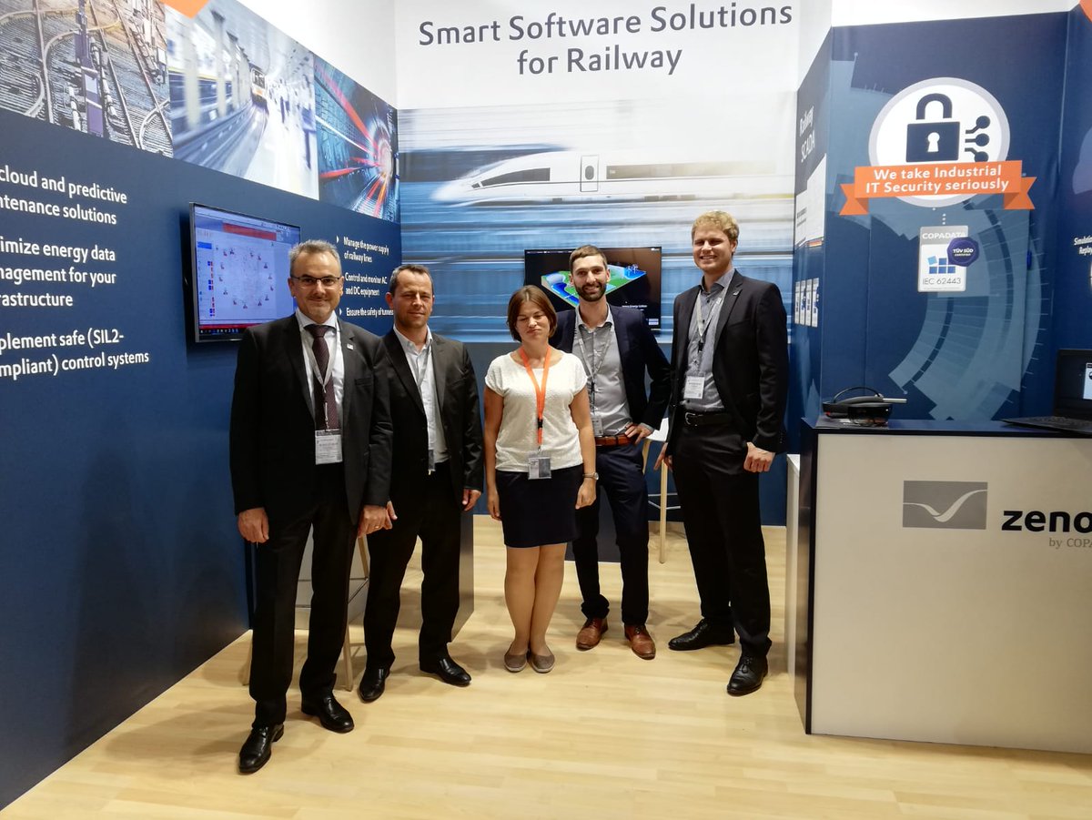 GiuseppeMenin's tweet photo. #InnoTrans2018 day2
@copadata welcome you at 4.1 302. #zenon #IIoT platform for railway industry. https://t.co/2ToTA1bfKK