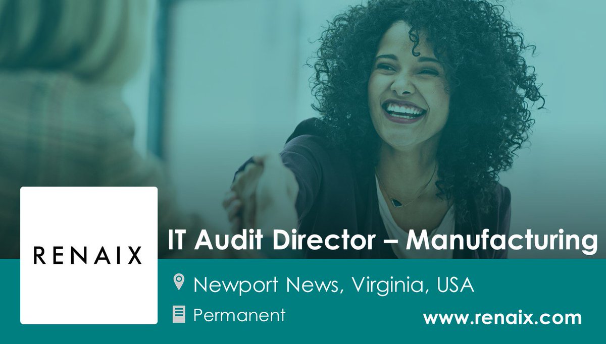 RenaixRec's tweet photo. Recruiting on behalf of a leading FTSE 100 global manufacturing and distribution business for an IT Audit Director to join their growing US Audit team: https://t.co/tQLKb4uFfo
#ITAuditDirector #Agile #COBIT #DataAnalytics #IFRS #ITAuditManager #ITAuditManager #ITAuditor #USGAAP https://t.co/exemmegPZv