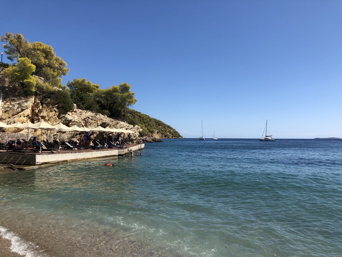 Kick_Up's tweet photo. Took a boat to the mainland to play the @Nordeus football tournament. The blue team won, yay us! Now it’s time to get in the sea. #lifeatnordeus #hittingpause https://t.co/ko3zo7dCXE