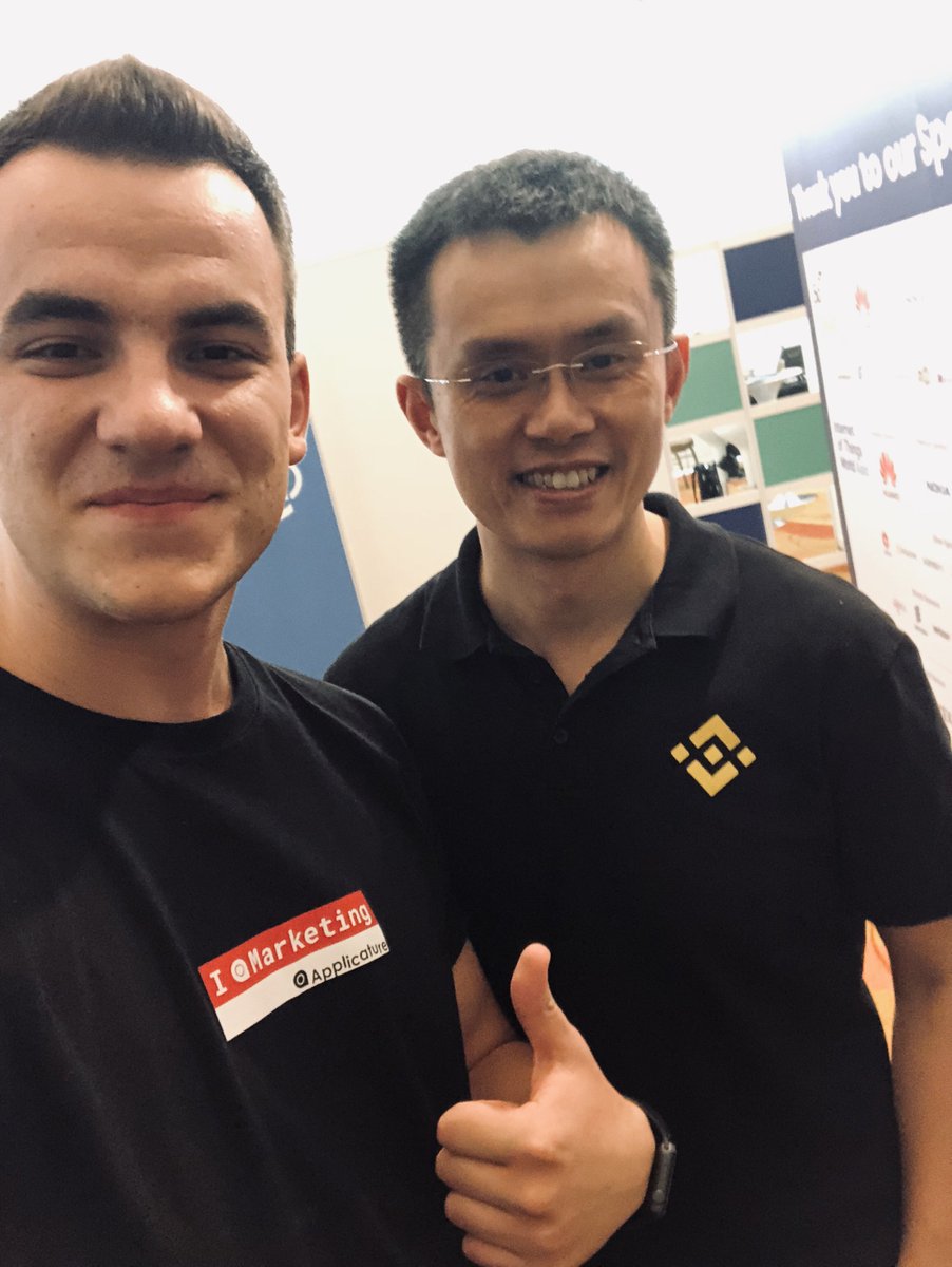 Applicature's tweet image. Changpeng Zhao @cz_binance , CEO @binance with the personal invitation in his hands to #Consensus2018 afterparty presented by @Applicature tonight! Exited to meet him? 🤩🤩🤩 Details: bit.ly/2MIoEBE 
#singapore #SingaporeEvents #ConsensusSingapore