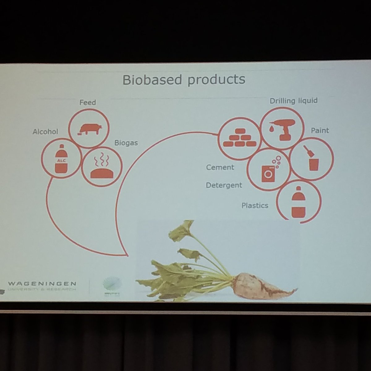 JenSchweigert's tweet photo. Remember the #keepingagreal roadtrip & my fascination with sugar beets? Today I'm attending class at @WUR in Netherlands. Check out all of the products created with sugar beets. Pretty cool! #FutureFarming https://t.co/vWPiOynF2l