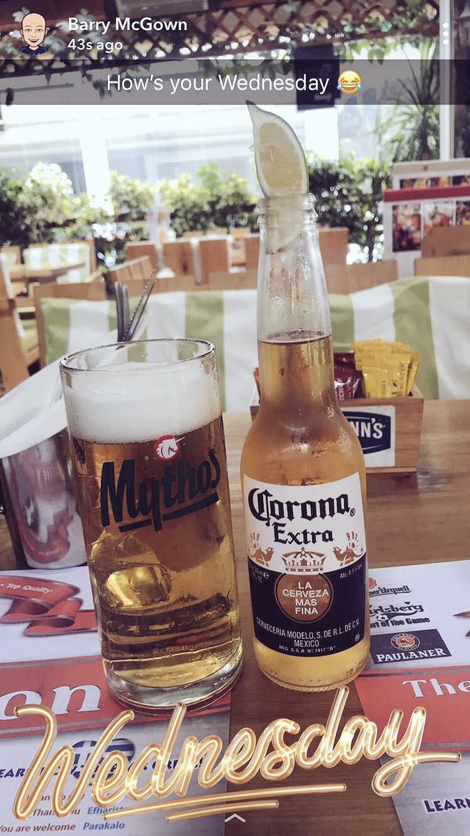 bazzamcgown's tweet photo. Day 1 of 14🍻 #crete2018 https://t.co/UhCGLZIV1k