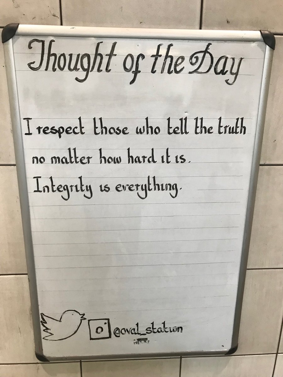 Oval_station's tweet photo. Wednesday 19th September Thought Of The Day From Oval Station https://t.co/4DAhfwKCZ1