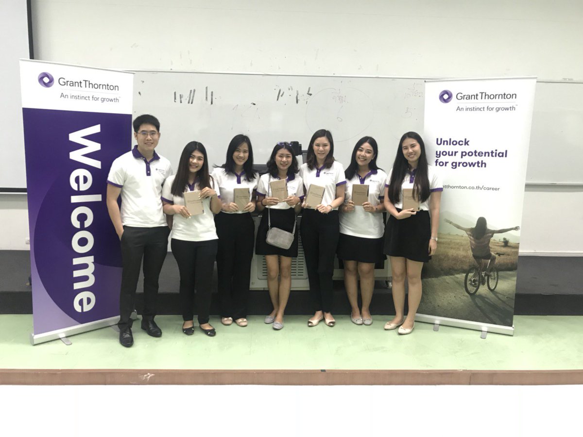GrantThorntonTH's tweet photo. Thank you to all of the delightful students we met at #KasetsartUniversitySriracha Campus this afternoon. We had another excellent crowd for today's Roadshow Event, with plenty of promising candidates looking to begin their careers as part of the Grant Thornton team. https://t.co/MG6A2mGT9L