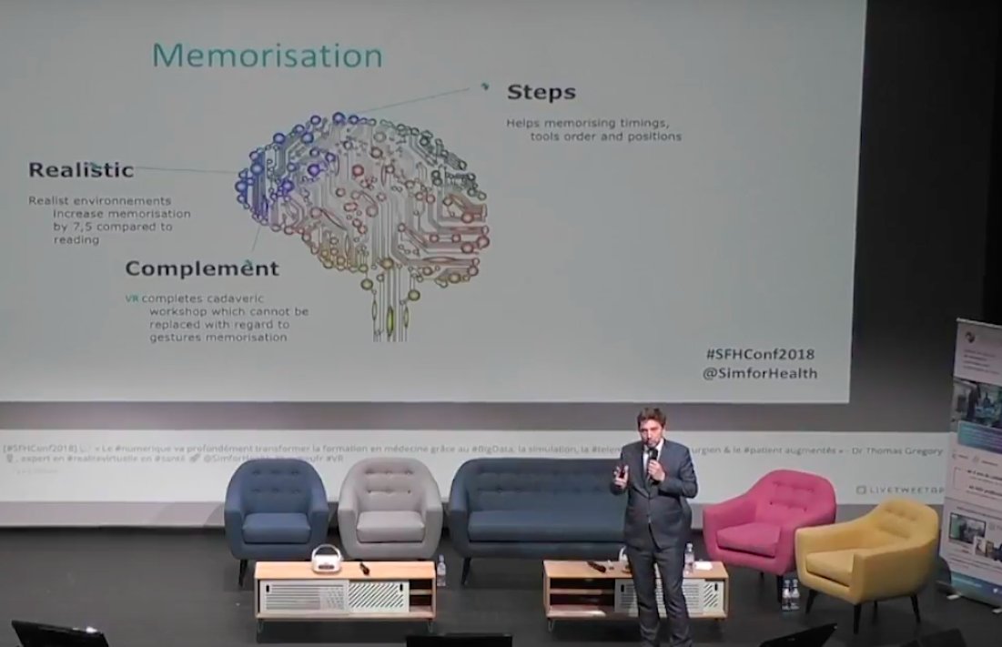 SimforHealth's tweet photo. #SFHConf2018🎥| Retour sur notre conférence annuelle! Oui, la simulation numérique doit intégrer les programmes de formation des professionnels de santé.👨‍⚕️ Feedback du Doc. @tms_gregory de  l'@APHP. #Esante #Formation #Simulation https://t.co/ijNKRhwsde https://t.co/8Z2prxdhD0