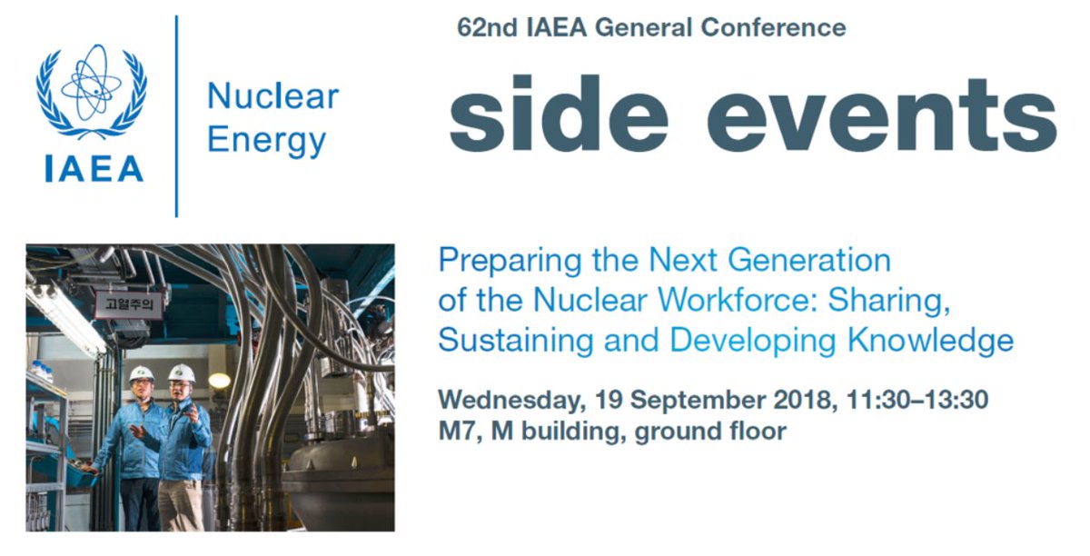 IAEANE's tweet photo. If you're at #IAEAGC don't miss our next side event on preparing the next generation of the #NuclearWorkforce!
📆See our other events: https://t.co/GQANQZIFKG https://t.co/M57QZPMlXD