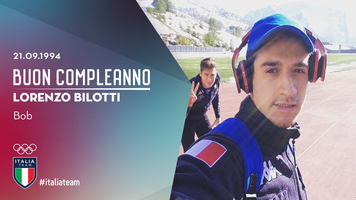 ItaliaTeam_it's tweet photo. Dalle piste di atletica alle Olimpiadi di #PyeongChang2018. 😍
Tantissimi auguri al velocista - bobbista #ItaliaTeam Lorenzo #Bilotti! 🎉🎂

#HappyBday @Fisiofficial https://t.co/4z4jv8NvNG