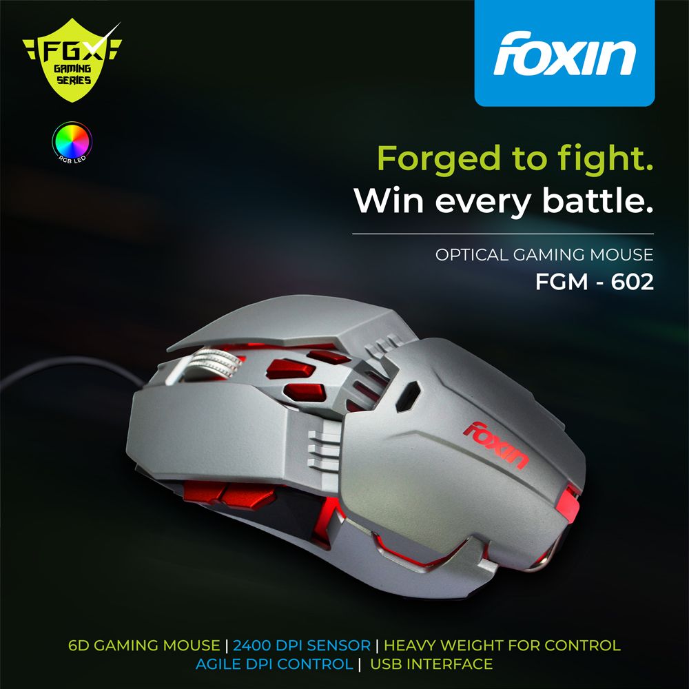 foxinindia's tweet photo. When in battle, gear up with the best in hand.
Presenting to you, FGM- 602 optimum gaming mouse.
#Foxin #Opticalgamingmouse #Gamingmouse #rgblights
#rgbmouse #mouse #gamingislife #gamingaccessories
#pcgamer #gamingsetup #cooltech https://t.co/3ys9BXSjoF