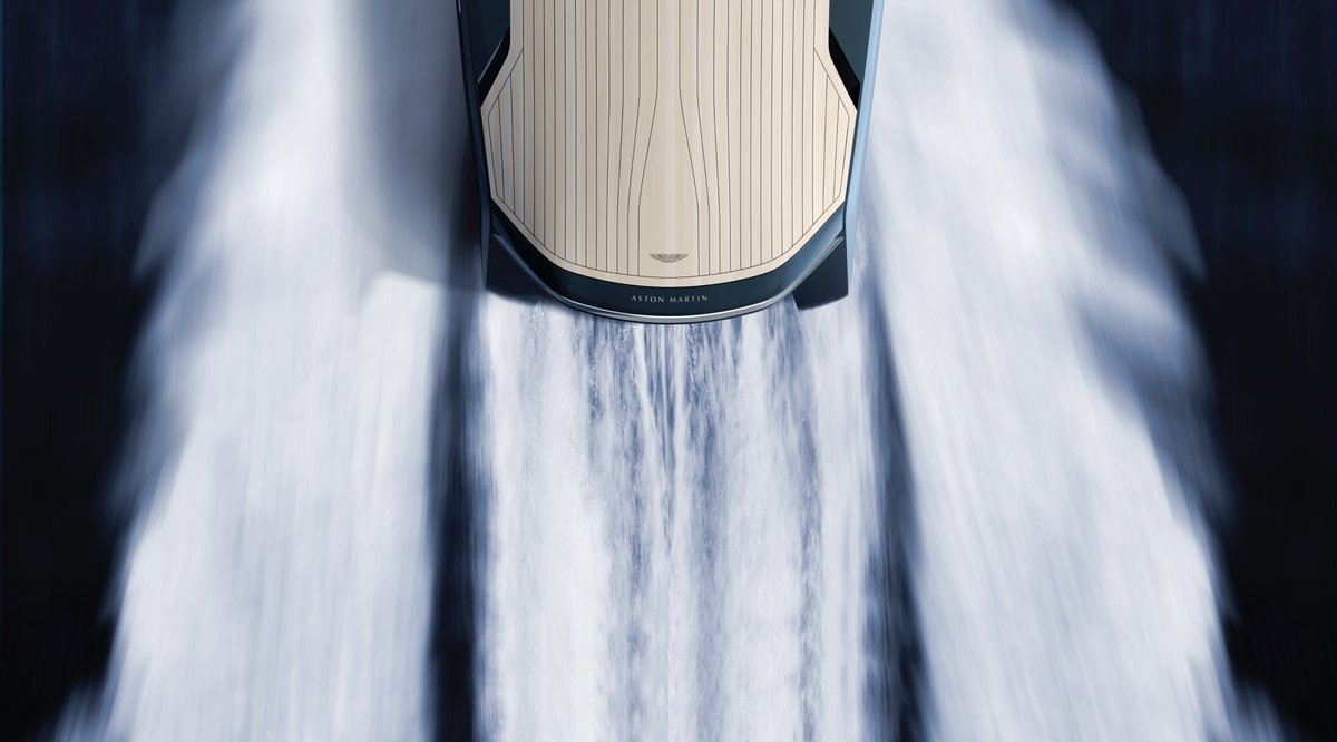 QYachts's tweet photo. Like art on the water. The attention to detail in the design of the #AM37 embodies the essence of @astonmartin. #AstonMartin #Powerboat #QuintessenceYachts #design https://t.co/em71W2WOKS
