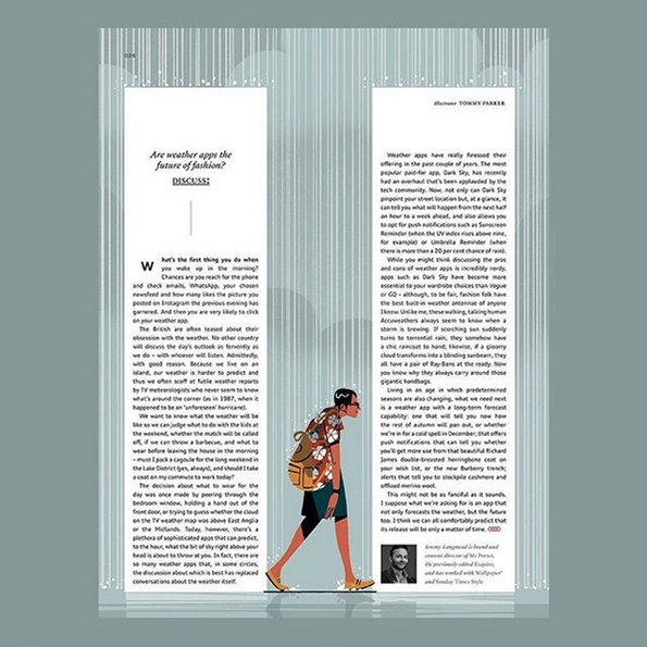 Are weather apps the future of fashion? Illustration by @t_mmyparker for Audi magazine. Art direction by Emma Try.