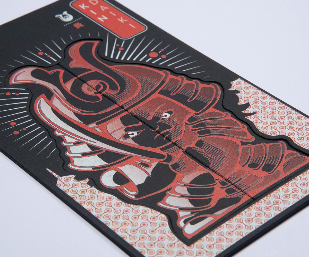 favini_en's tweet image. Meet Kin Daiki, the Japanese #Kamizumo Samurai warrior. He’s printed on 2mm #SumoFavini Black card using a @DurstTechnology flatbed UV inkjet printer. 
#durstgroup #truedigital