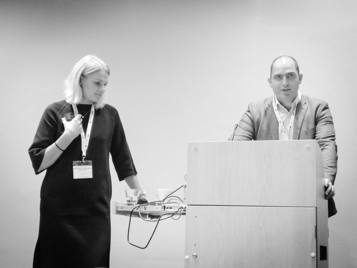 Scott_Logic's tweet photo. Emma Johns of Deloitte is on stage with Jim Meakin, telling the story of how the team transformed its quality and testing services, adjusted culture, and expanded from 8 to 50 staff.
"All team leaders are responsible for quality", Emma says.
#TestingConfNORTH https://t.co/9XGNglNd79