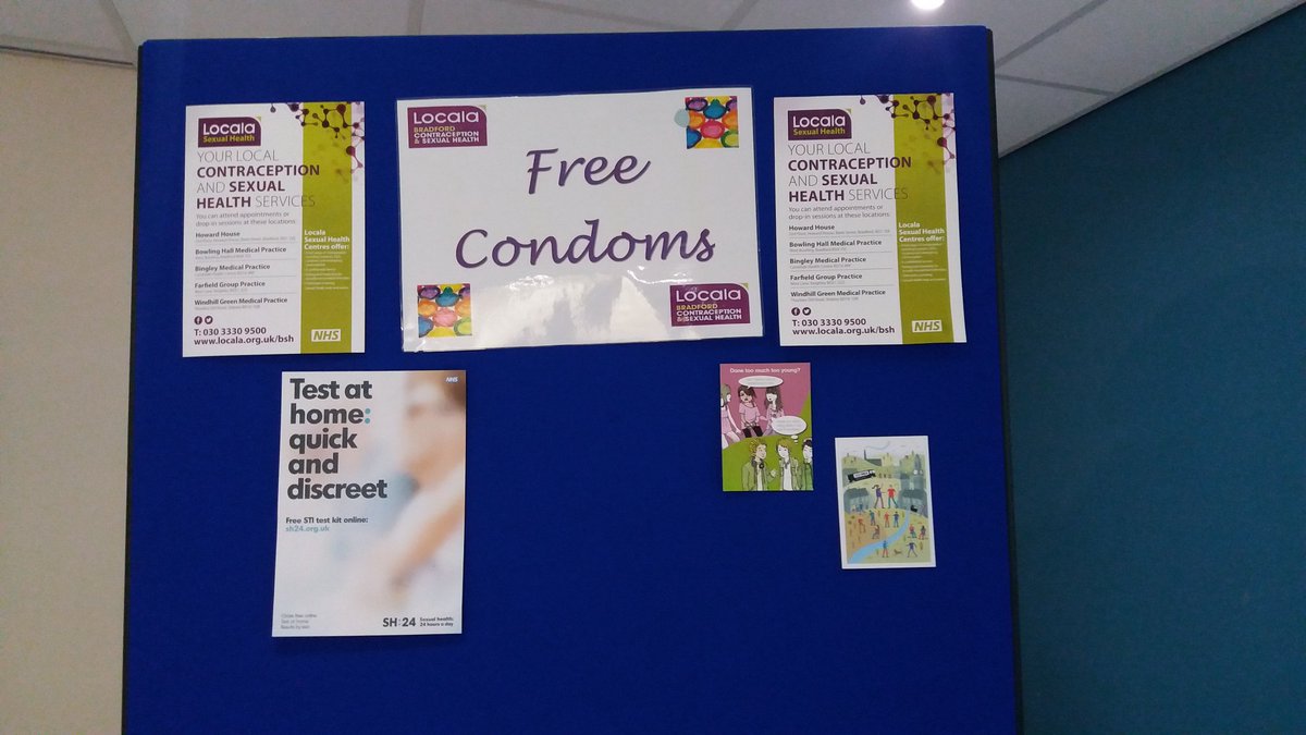 HALECharityBfd's tweet photo. Our youth team are at @BradfordUniSU Freshers Fair today with @Step2YPHP providing @Locala_Safesex services! Come and see us near the library for free condoms and all things sexual health! #UBUweek #Bradford https://t.co/5usOFk1OEO