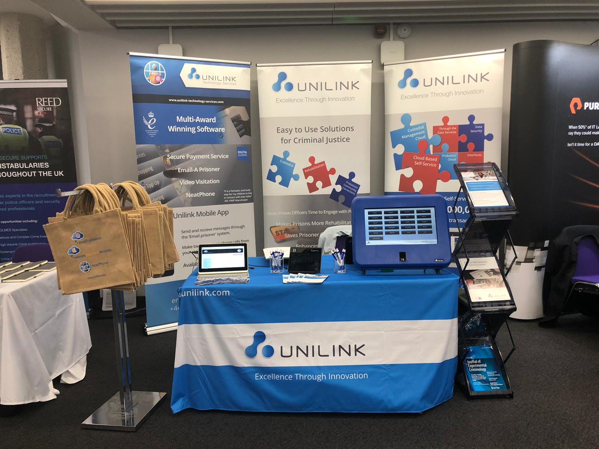 UnilinkSW's tweet photo. Ready for a fantastic day at #CJM2018. Come and hear more about the empowerment employment in prisons provides at the seminar we host at 12.25pm. https://t.co/1CE0gdh5zC
