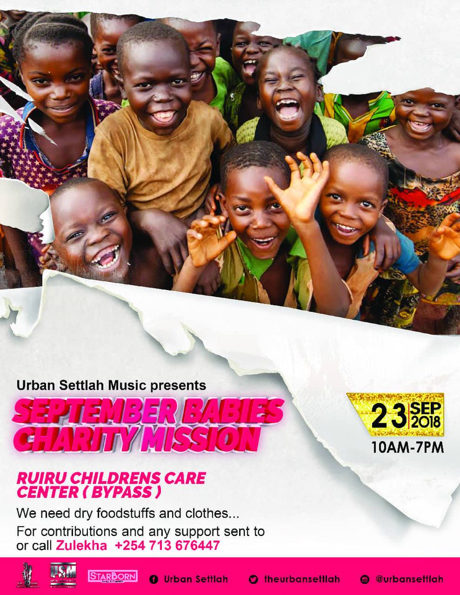 theurbansettlah's tweet photo. Are you a #SeptemberBaby....then here is your opportunity to partner with us as we #inspire and #impact our generation through this #CharityEvent for #LegendsAreBornInSeptember and #LegendsImpactAGeneration at #RuiruChildrenHomeCareCenter this 23rd from 9-6pm meeting point Bata https://t.co/QdgXNaHuFT