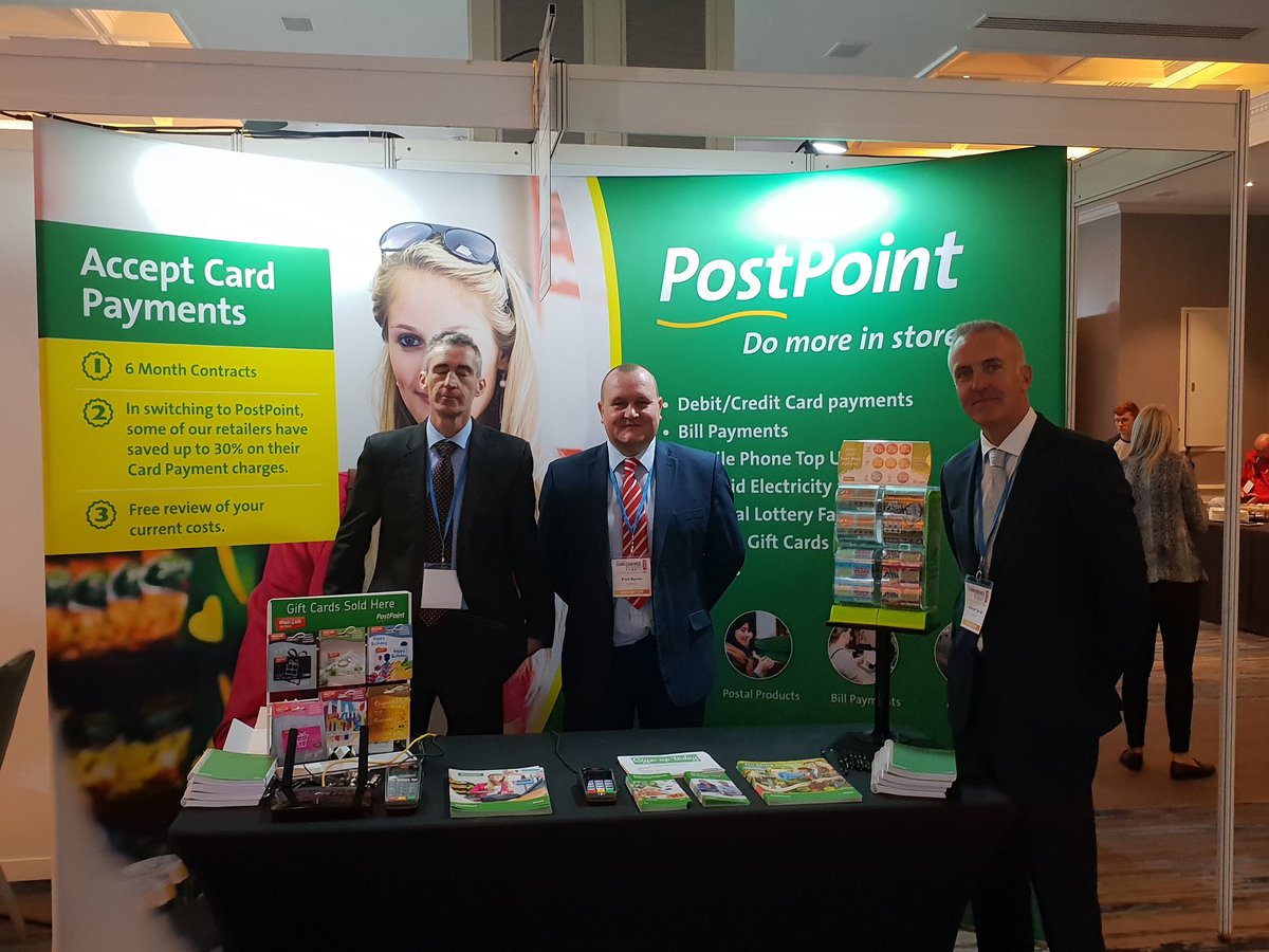 AnPostRS's tweet photo. Tea Break @ICRSummit come visit us at stand 14 for information on all our services and pick up a coveted Postpoint flash light! #ICRSummit #postpoint #cardpayments https://t.co/hVIc2wAt9L