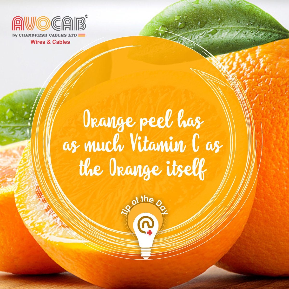 AVOCABCABLES's tweet image. How do you use orange peels? 
Share with us in the comments below!
#TipoftheDay #Electrolicious #Electrich #Electricity #Health #HealthTips #healthcare #HealthForAll #AVOCAB #ChandreshCables #wires #cables