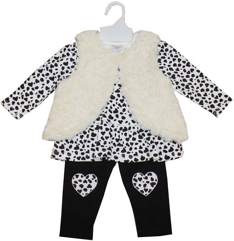WinksKiddie's tweet photo. Thoughts on this 3 piece Dalmatian faux fur waistcoat set. Would you buy for £10 🤔 #3pieceset #fauxfur #waistcoat #dalmatian #girls #bargains #clothing #kiddiewinks https://t.co/OuvouUTgIj