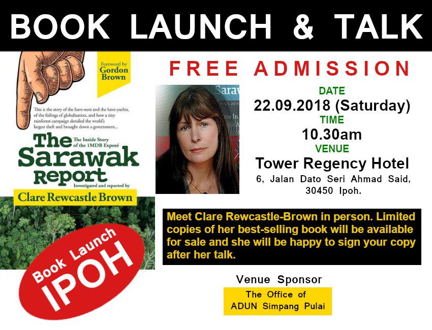 Image result for Clare Rewcastle Brownâ€™s book launch at Tower Regency Hotel, Ipoh