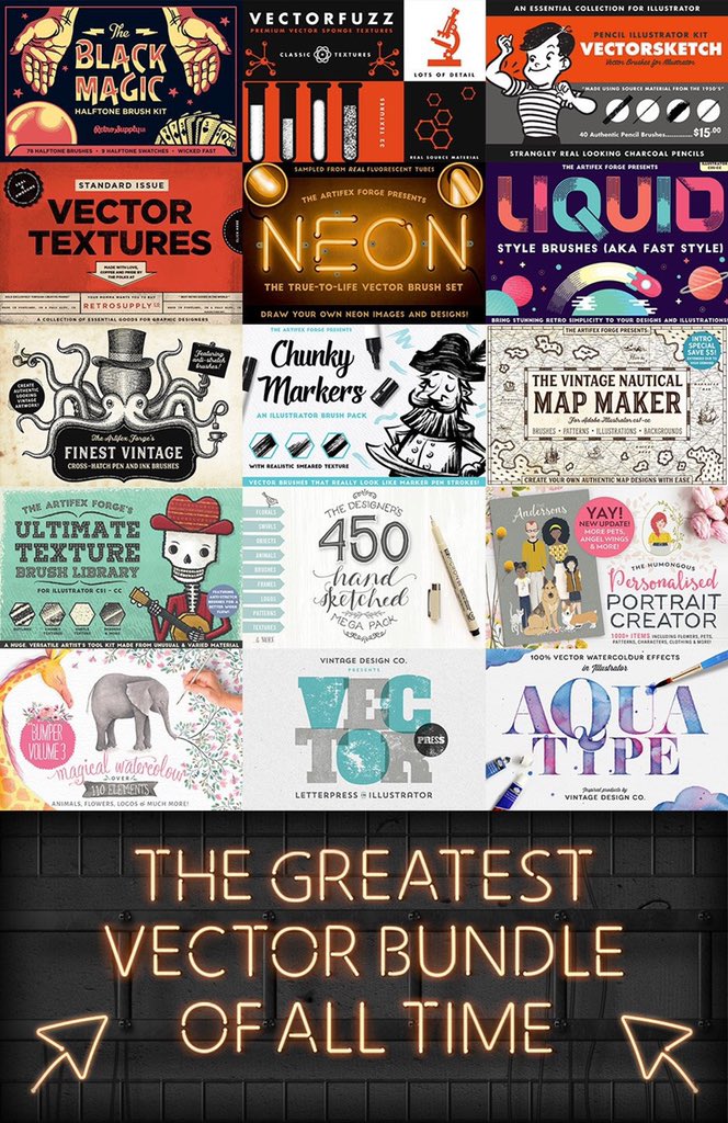 ItsDaveClayton's tweet photo. Just over 1 hour left on this brilliant vector resource bundle deal! Only $29 for over $1100 of resources - commercial use too! https://t.co/pzIfQ6TcYA #graphicdesign #vectorart #illustrator #adobeillustrator #designer #designdeal https://t.co/yiNFaJ2Q4v