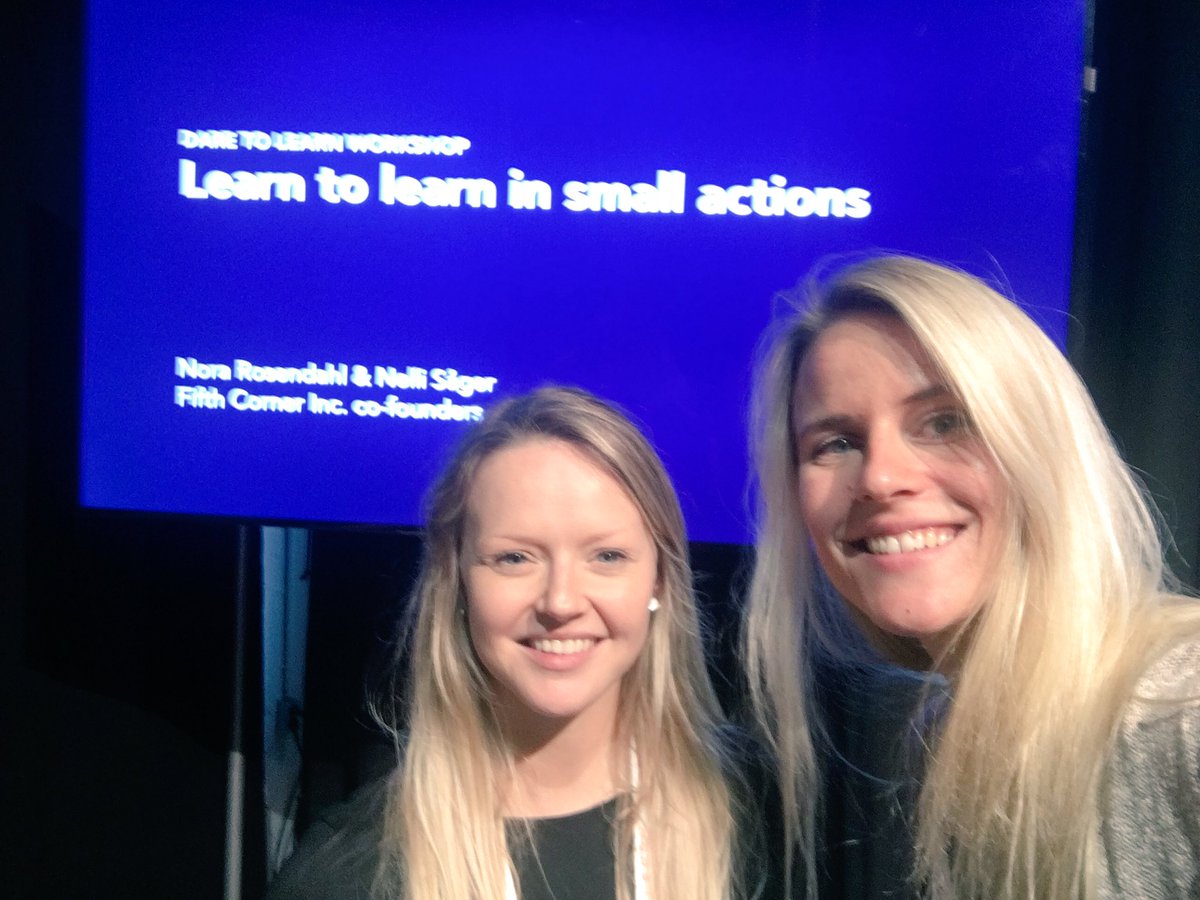 nellieliina's tweet photo. Today we hosted a workshop on behavioral learning and building routines at the wonderful @Dare_ToLearn conference. It was a fully booked session with super active crowd. Thanks for having us!#routines #balanceperformance #fifthcornerinc https://t.co/ULtwMFyobx
