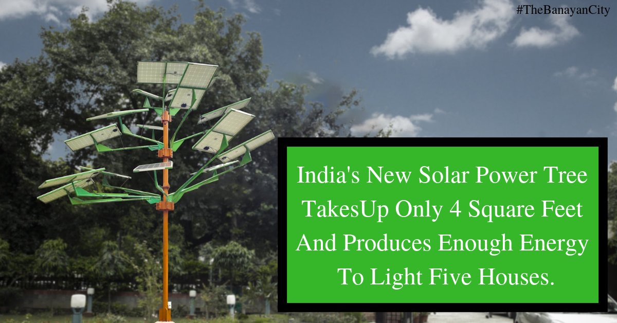 thebanyancity's tweet photo. India's first Solar Power Tree has been designed by Central Mechanical Engineering Research Institute (CMERI) in Durgapur, West Bengal.India.
#TheBanayanCity #Vadodara #Baroda #Solar #Tree #Solarpower #CMERI #Solarenergy #Lessspace #Bigpower #energyefficiency #energytransition https://t.co/cMGS19M8e1