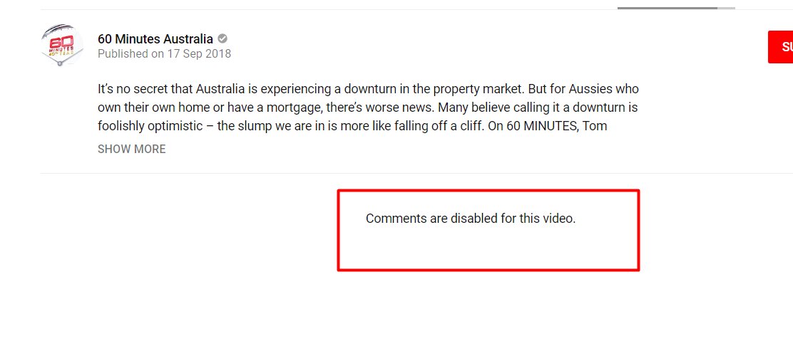crypt0bank's tweet photo. Main stream media disabling comments before they get absolutely REKT! Its too late @60Mins, you've lost the little remaining trust that was left in main stream media. Your power over sheeple is dwindling! #ownagenda #lamestreammedia #dumbdownsociety #blockchain #cryptocurrency https://t.co/nqe0cPlf7F