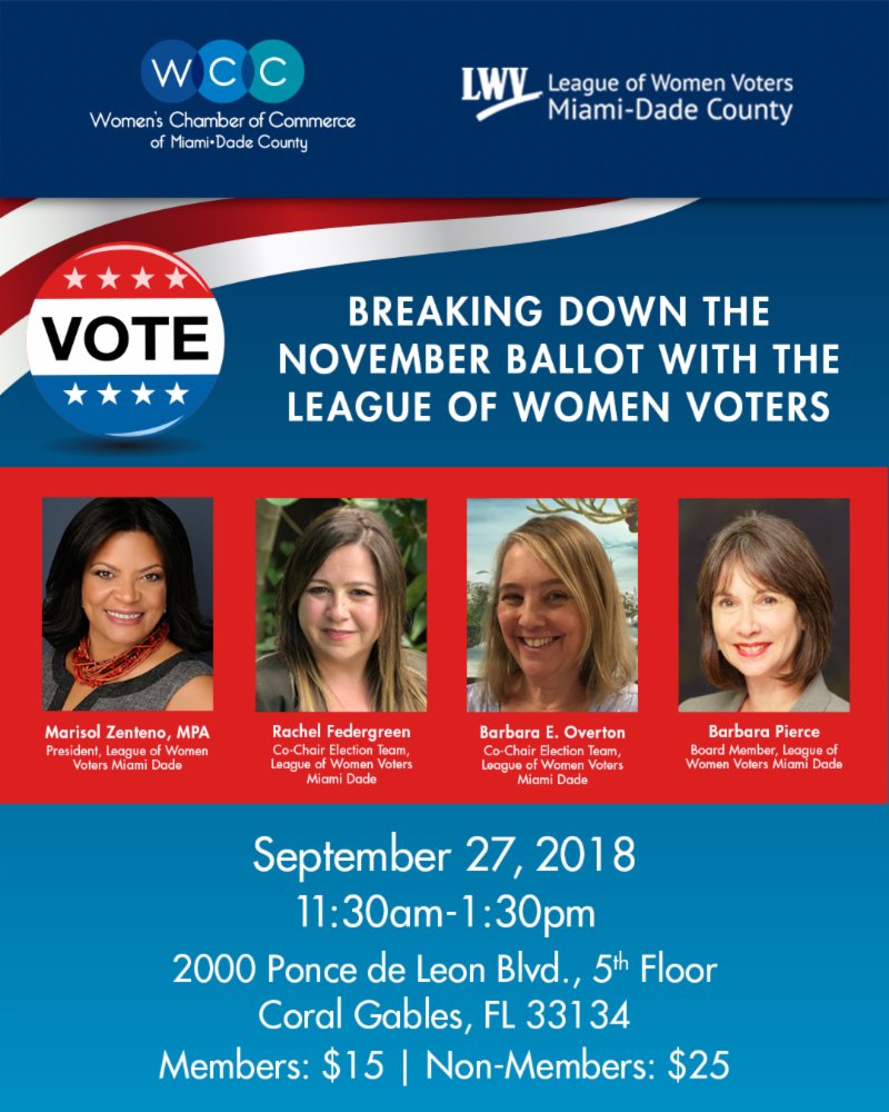 The WCC and the League are Ready to Prepare You for the November Ballot! Have You Registe... conta.cc/2DbhVka