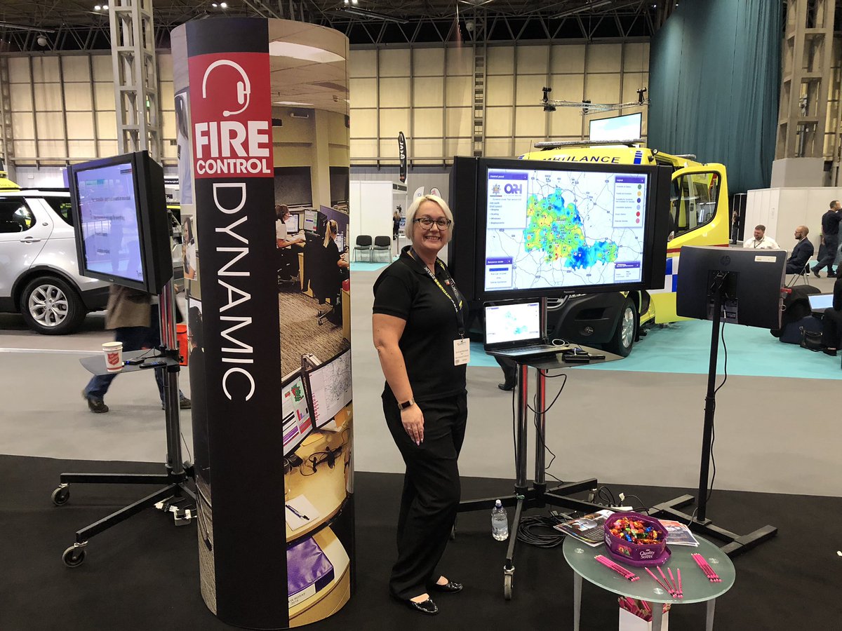 If you are at the @emergencyukshow don’t forget to come over to the @WestMidsFire stand & see some of @SWMFireControl demonstrating the Dynamic Cover Tool & the @999eye1 #EmergencyServicesShow